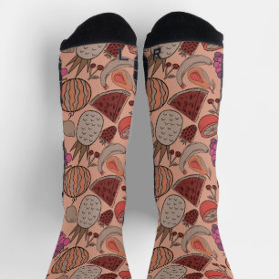 Chaussette Fruit motif transparent   motif de surface de frui