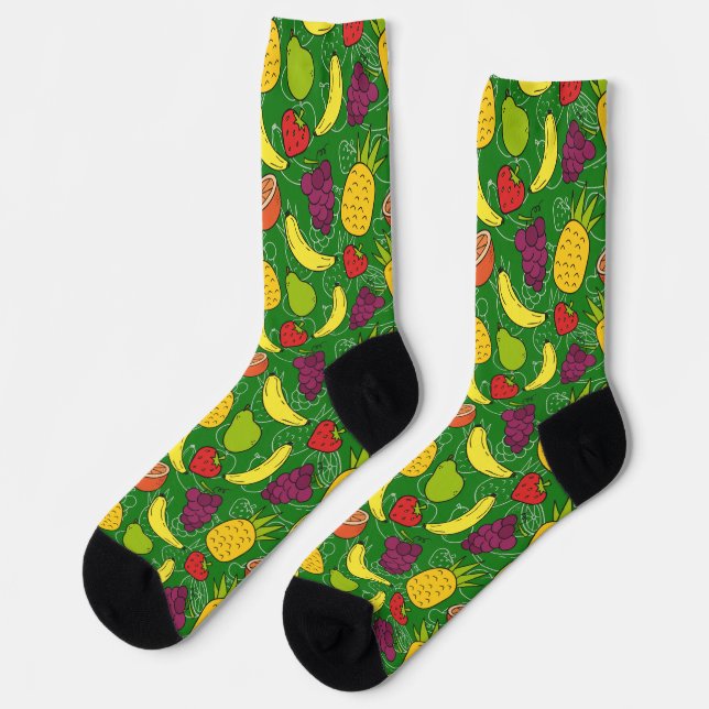Chaussette Fruit motif transparent | motif de surface de frui (Gauche)