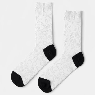 Chaussette Fruit motif transparent   motif de surface de frui