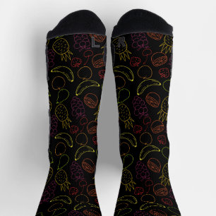 Chaussette Fruit motif transparent   motif de surface de frui