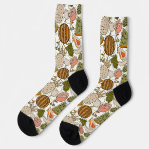 Chaussette Fruit motif transparent   motif de surface de frui