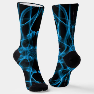 Chaussette Fumée bleue symétrique minimaliste noir