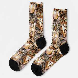 Chaussette Fun Cat Print Socks - Parfait pour les Amoureux de