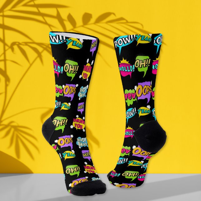 Chaussette Fun Crazy Citations de nouveauté (Créateur téléchargé)