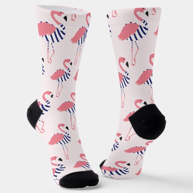 Chaussette Fun Flamant rose rose maillot de bain Motif animal (Angulaire)