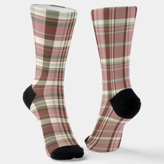 Chaussette Fun Mismatch Odd Noël Plaid (Angulaire)