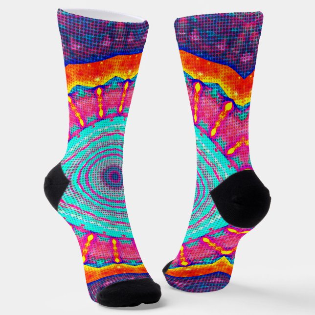 Chaussette Fun Pop Art Colorful Crazy Chaussettes (Angulaire)