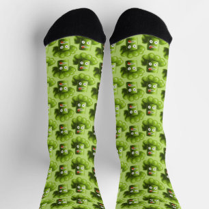 Chaussette Funny Broccoli Jouer Motif végétarien vert