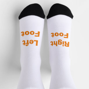 Chaussette FUNNY ! Chaussettes - Pied droit gauche - Orange