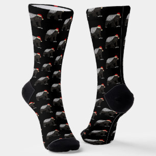 Chaussette Funny Honey Badger Animal Père Noël Noël