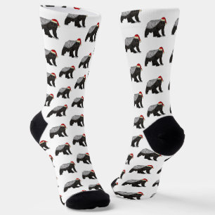Chaussette Funny Honey Badger Badass Père Noël Noël