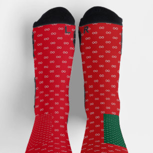 Chaussette Funny Infinity Collection unique rouge et noir