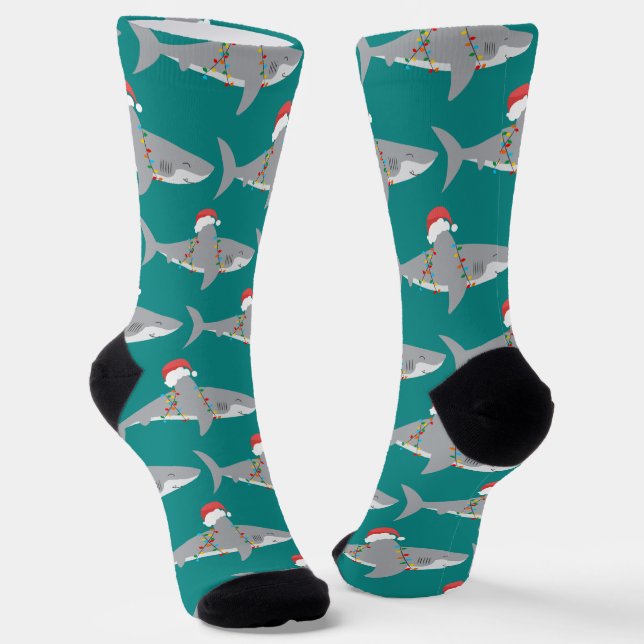 Chaussette Funny Père Noël Shark Christmas (Angulaire)