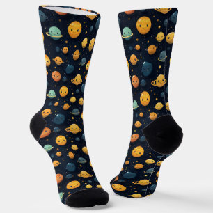 Chaussette Funny Planètes Espace Motif