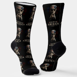 Chaussette Funny Trump Golfe Des USA Amérique 2025 4 juillet