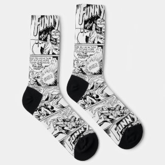 Chaussette 'FUNNYMAN' Action Comic Strip Socks