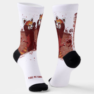 Chaussette Fureur de Panda Rouge
