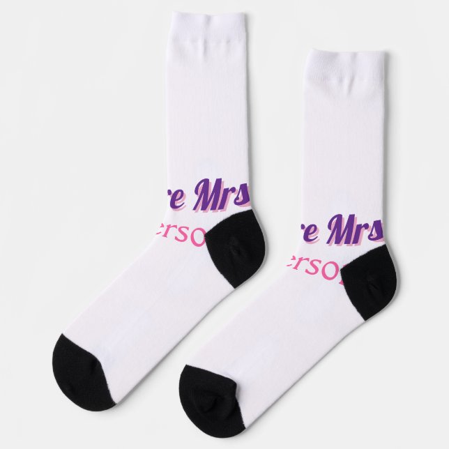 Chaussette Futur Mme ajouter nom mariage bachelorette partie (Gauche)
