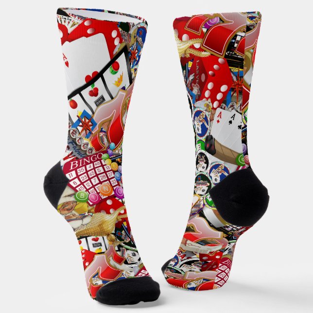 Chaussette Gamblers Delight - Las Vegas Icons Collage (Angulaire)