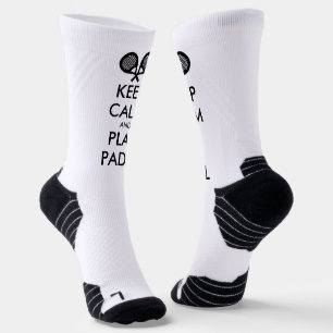 Chaussette Gardez le calme et jouer Padel sport équipe chauss