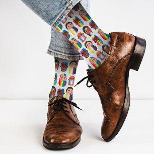 Chaussette Gay pride arc-en-ciel drapeaux de genre barbe homm