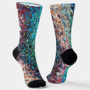 Chaussette Gel bleu liquide Abstrait