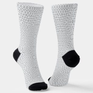 Chaussette Géométrique monochrome gris et blanc