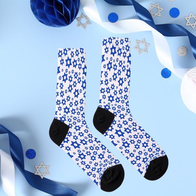 Chaussette Gift Blue Star de David, Stand avec Israël (Créateur téléchargé)