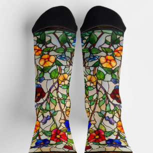 Chaussette Glorieuses du matin en vitrail coloré
