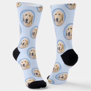 Chaussette Golden Retriever Painting mignon Original Chien Ar