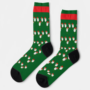 Chaussette Golf Ball Design sur Chaussettes vertes pour Noël