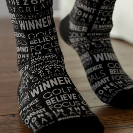 Chaussette Golfer Papa Croit Motivationnel Citation Black Gol