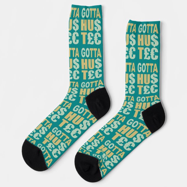 CHAUSSETTE GOTTA HUSTLE / HU$T£ (Gauche)