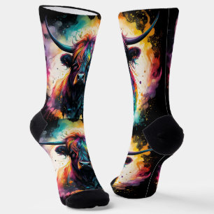 Chaussette Grace Ghoost : Vache Holographique Spectrale,