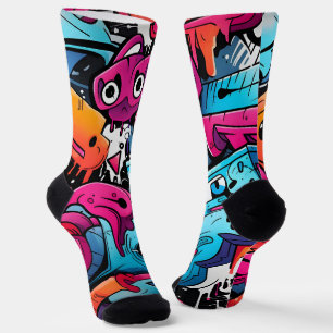 Chaussette Graffiti Street Art Splash