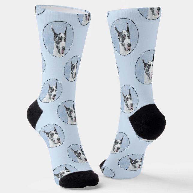 Chaussette Grande Danse Peinture Harlequin Original Animal Ch (Angulaire)