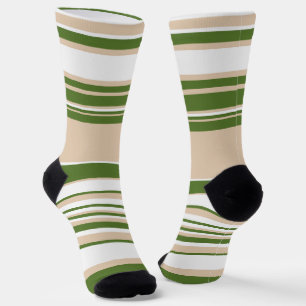 Chaussette Grandes complexes - Blanc, Sable et Vert Palme