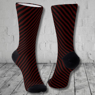 Chaussette Graves Chaussettes rouge foncé rayé