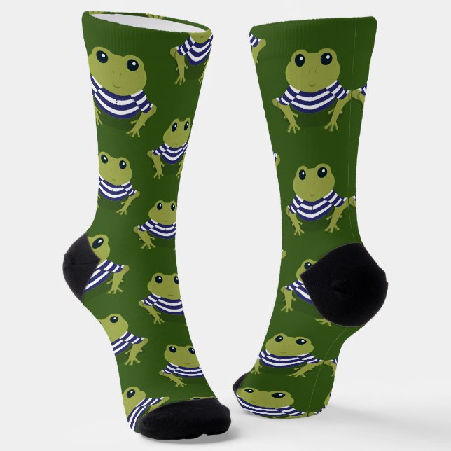 Chaussette Grenouille en maillot de bain rétro (Angulaire)
