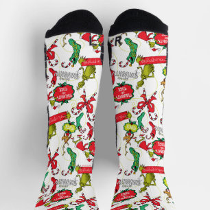 Chaussette Grinch Naughty ou Nice Motif