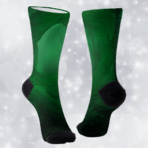Chaussette Grotte verte Abstraite avec arbre