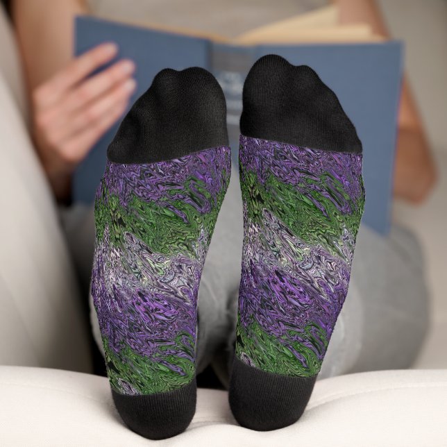 Chaussette Grungy Super Funky Trippy Genderqueer Pride (Fond)