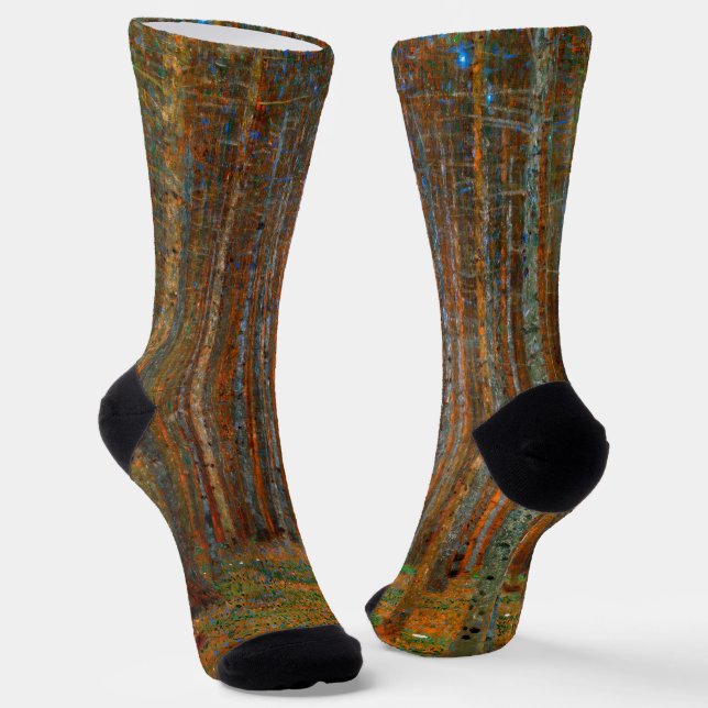 Chaussette Gustav Klimt - Forêt de pins de Tannenwald (Angulaire)