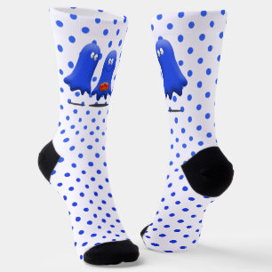 Chaussette Halloween Blue Man Ghosts
