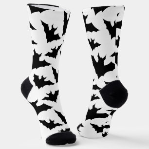 Chaussette Halloween chauves-souris blanches cool éffrayant m
