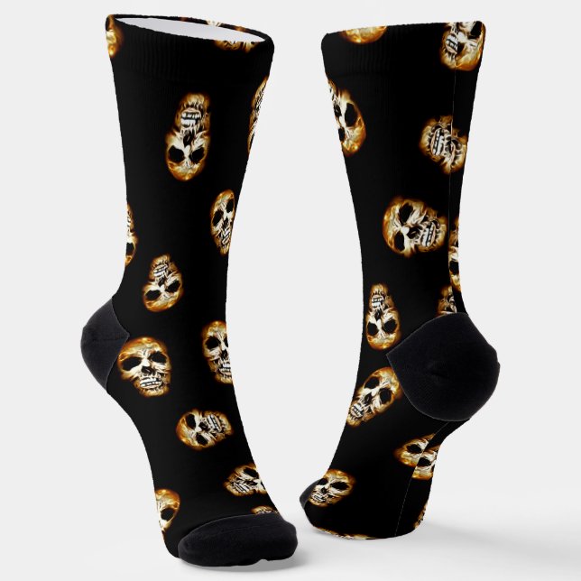 Chaussette Halloween des crânes déplaisants (Angulaire)
