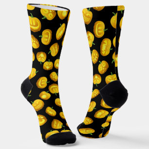 Chaussette Halloween Jack-o-Lanterns citrouille