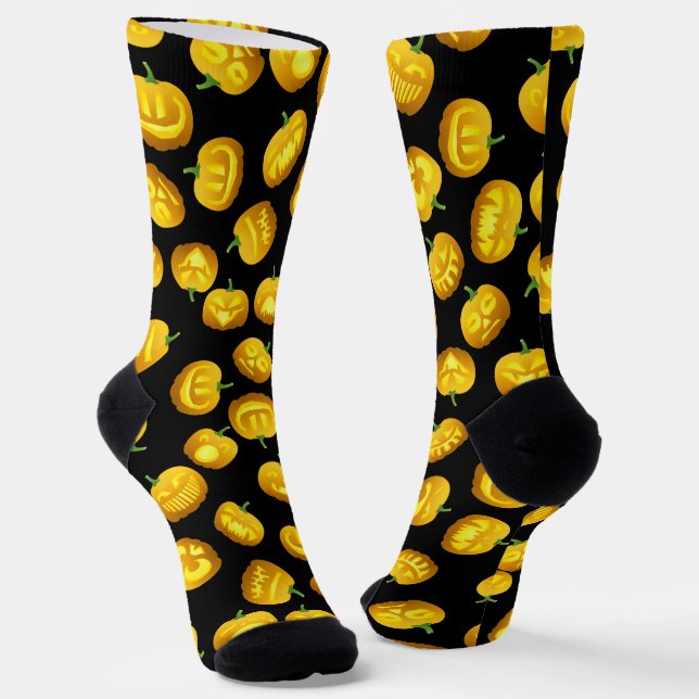 Chaussette Halloween Jack-o-Lanterns citrouille (Angulaire)