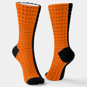 Chaussette Halloween Pois noire, orange