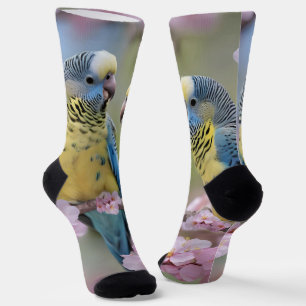 Chaussette Harmonie printanière : Économies bleues et jaunes